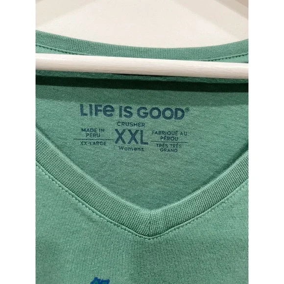 Life is Good Long Sleeve Crusher Vee"Chillin' with my Gnomies" Shirt - Picture 5 of 7